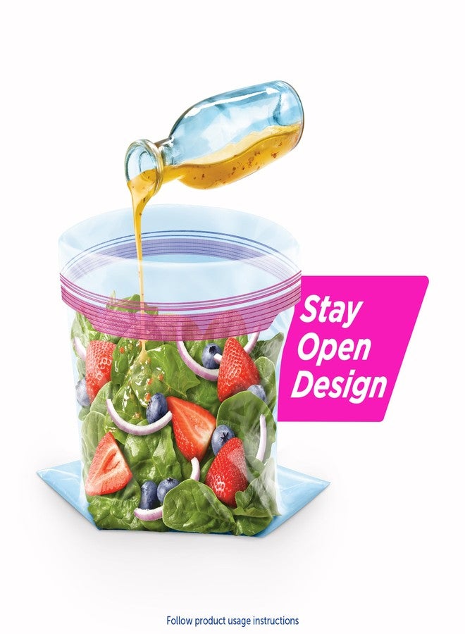 Ziploc Quart Food Storage Bags, Stay Open Design with Stand-Up Bottom, Easy to Fill, 120 Bags Total - Image 2