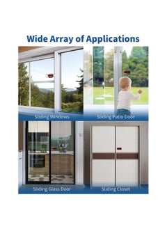 KASTWAVE Sliding Door Lock for Child Safety, Glass Door Window Security Lock, Baby Pets Proofing Cabinet Doors Locks, No Drilling Tools Needed, 4 Pack  - Image 4
