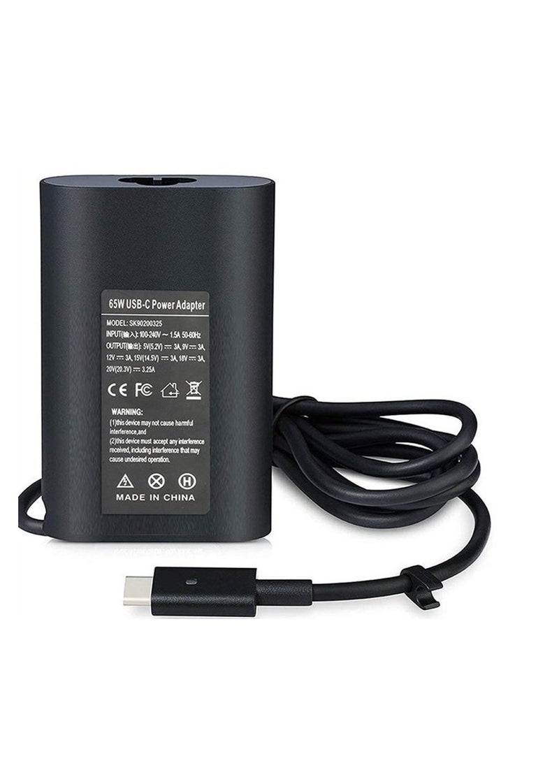 Terabyte For Dell 5280 5480 5580 7390 7370 65W TYPE-C USB-C Thunderbolt 3 Power Adapter Charger(US - Image 1
