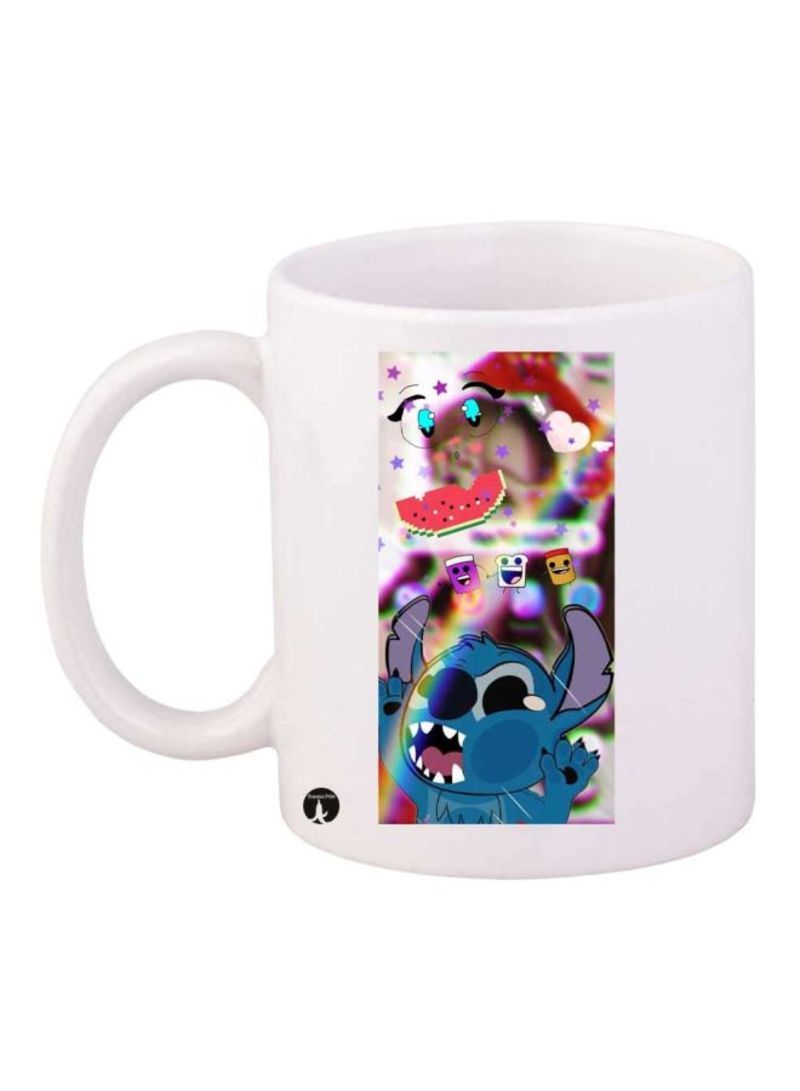 RKN Stitch Printed Mug White/Blue/Red Standard Size