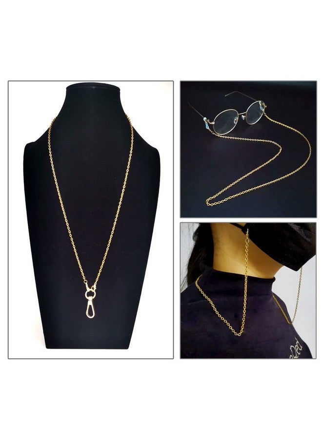 Sopopal Lanyards For Id Badges Necklace Chain Lanyard For Keys Gold Stainless Steel Id Badge Holder  - Image 4