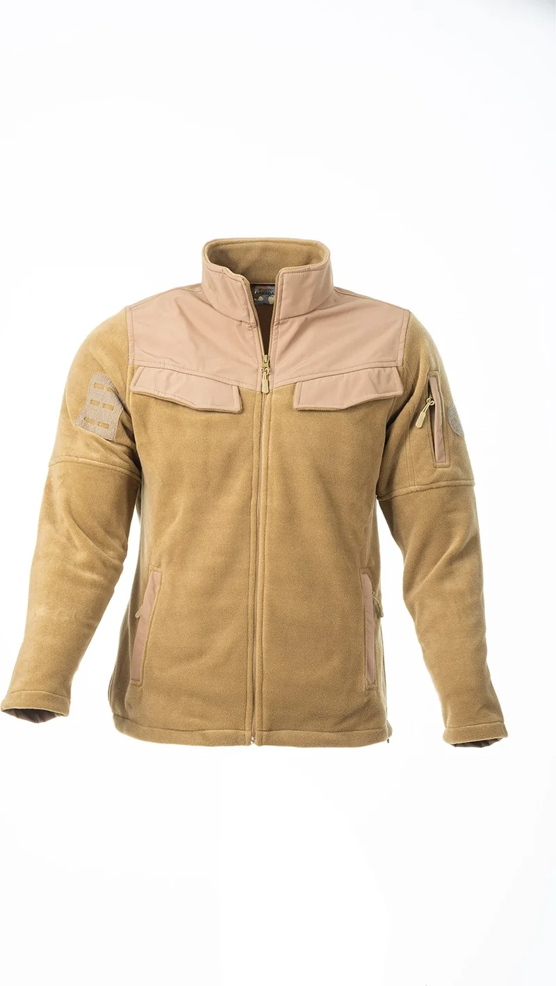 Karcamp 5-Pocket Unisex Fleece Coat with Pocket Flap