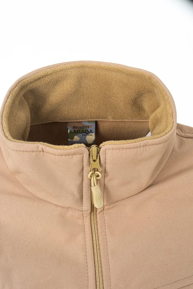 Karcamp 5-Pocket Unisex Fleece Coat with Pocket Flap