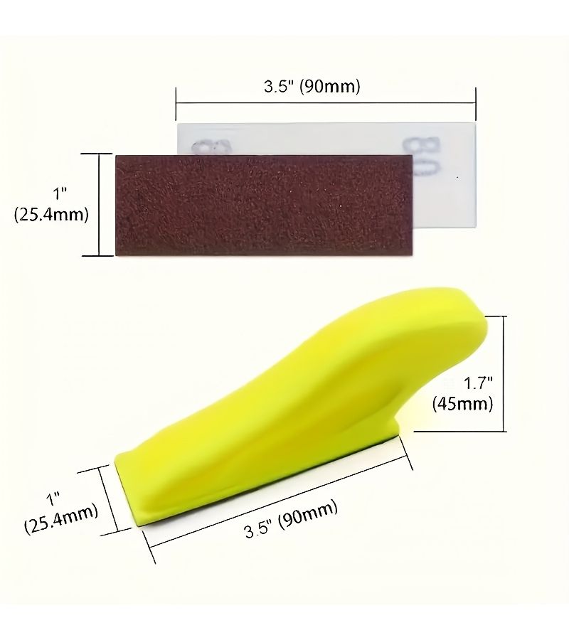 10Pcs 60 Grits Mini Sanding Blocks for Tight Spaces Hook And Loop - Image 2