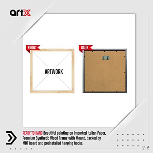 ArtX Paper Motivational Quotes Wall Frame Art Painting, Framed Paintings For Home Office Decor 19 X 19 inches, 9.5 X 9.5 each, Multicolor Posters With Frame, Set of 4 (Hope) - Image 5