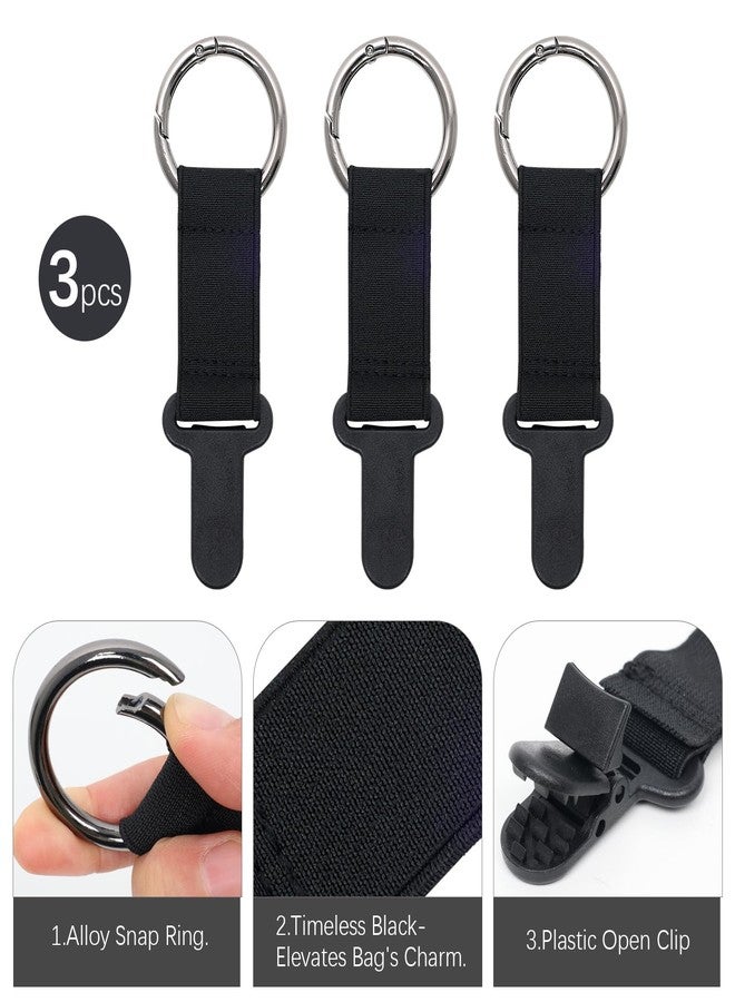 VYTTOX 3 Pack Hat Clip for Travel on Bag, Vacation Essentials Accessory for Travel Handbag Backpack Luggage, Beach Straw Hat Carry Clip (Black) - Image 3