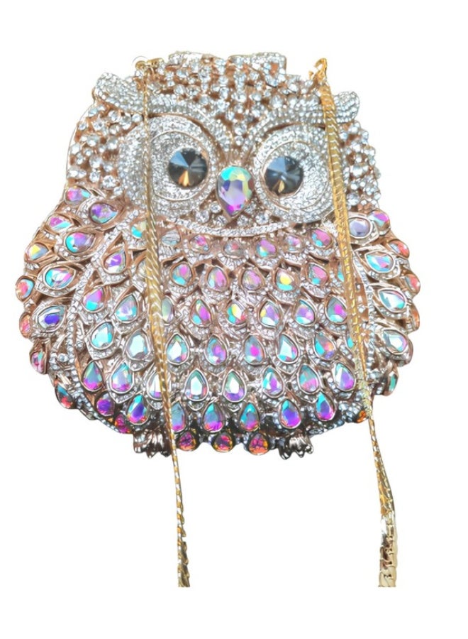 Harsha's Glam Clutches Owl Crystal Clutch
