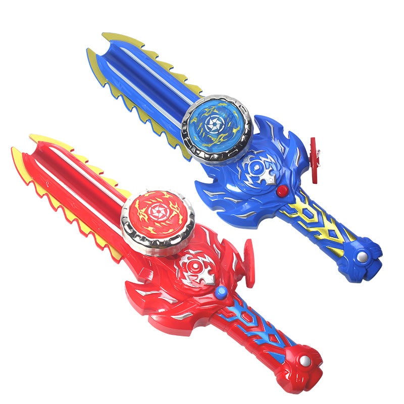 WU Glowing Spinning Top Battle Set for Boys - Interactive Toy with Launcher and Dynamic Light Effects - Image 4