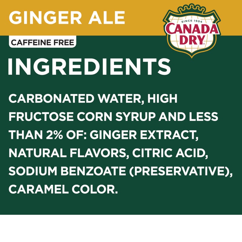 Canada Dry Ginger Ale Soda, 12 fl oz cans, 12 pack - Image 4