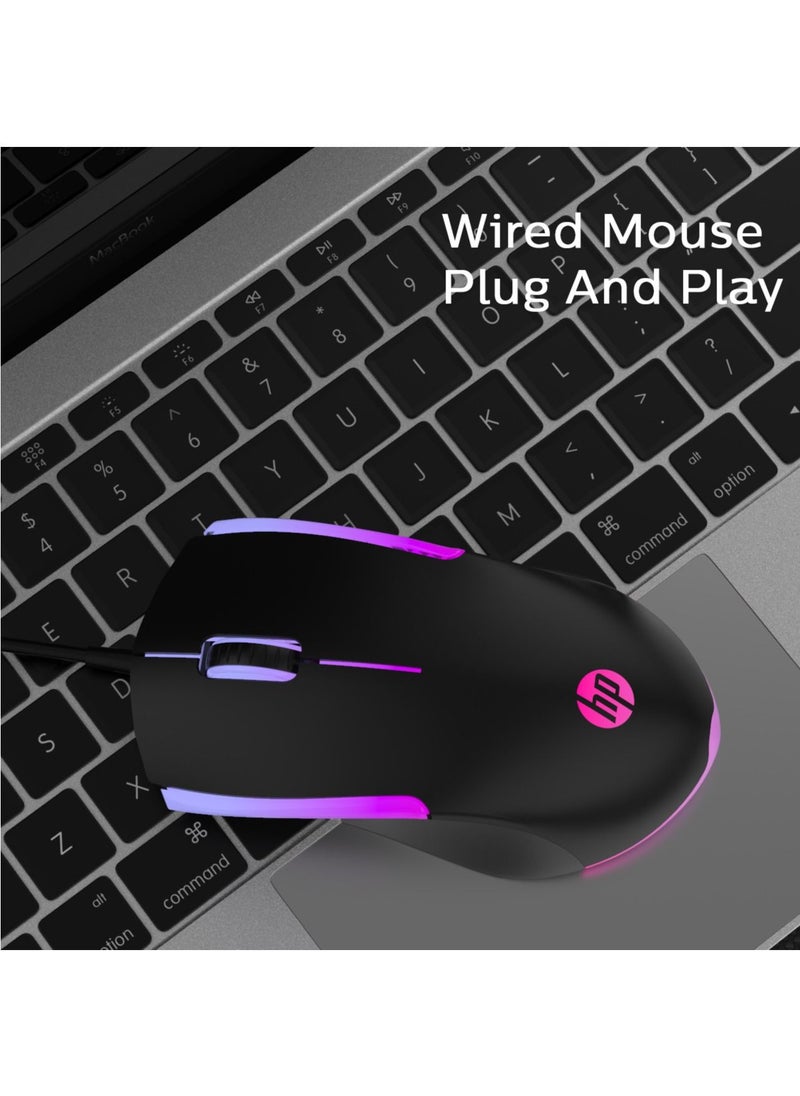 HP - M160 RGB Gaming Mouse - Optical Sensor - Ergonomic Design - Built-in LED Lighting - Image 1