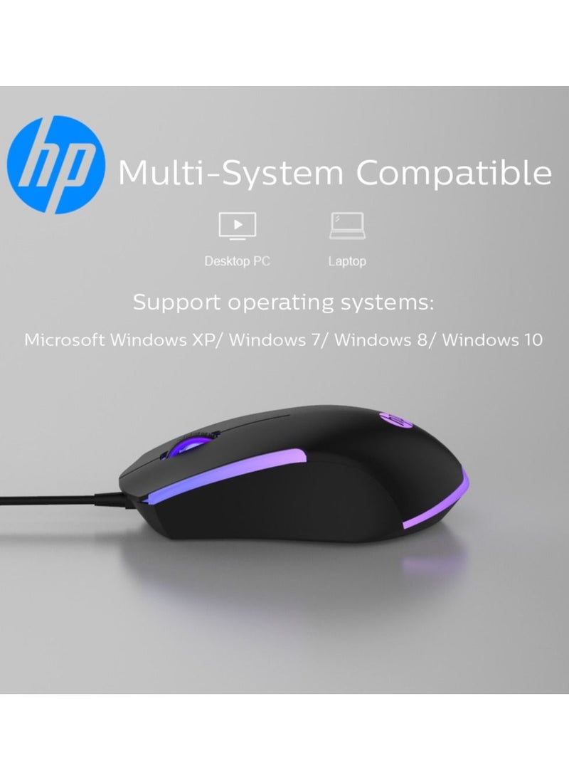 HP - M160 RGB Gaming Mouse - Optical Sensor - Ergonomic Design - Built-in LED Lighting - Image 1