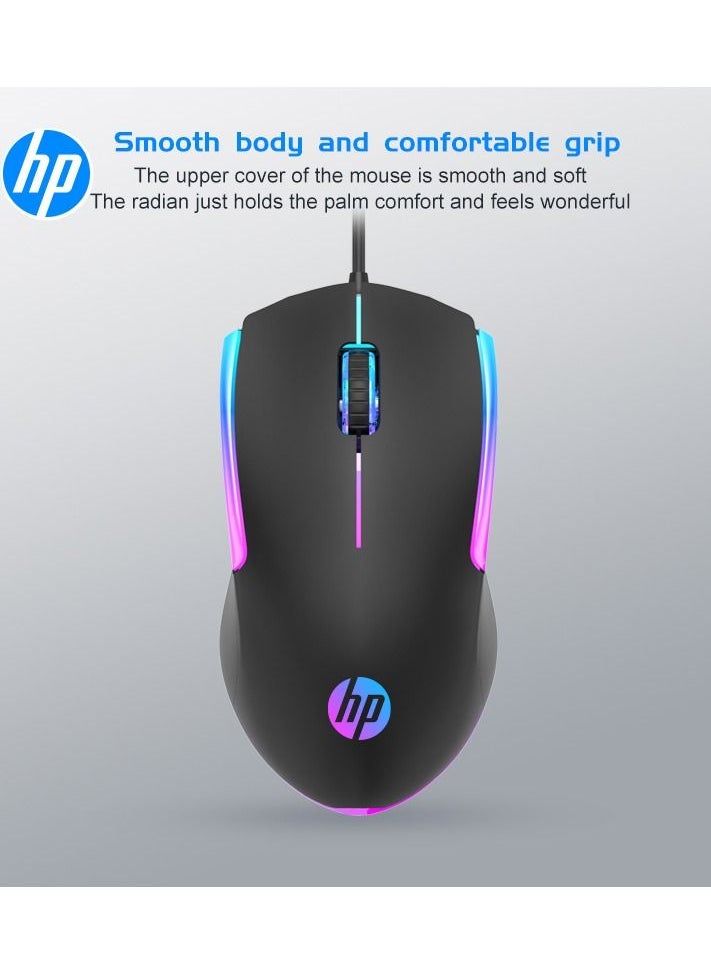 HP - M160 RGB Gaming Mouse - Optical Sensor - Ergonomic Design - Built-in LED Lighting - Image 1