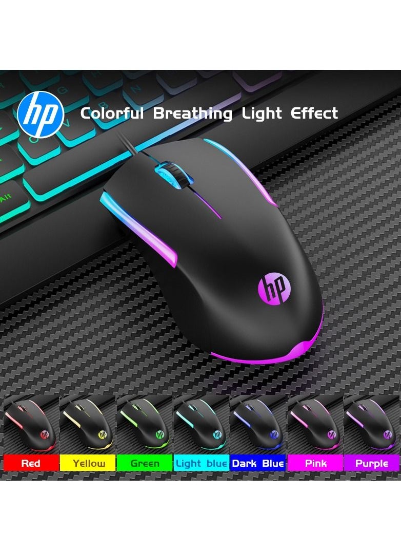 HP - M160 RGB Gaming Mouse - Optical Sensor - Ergonomic Design - Built-in LED Lighting - Image 1
