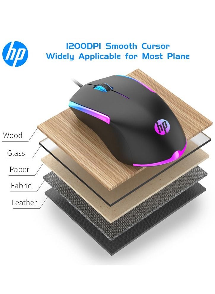HP - M160 RGB Gaming Mouse - Optical Sensor - Ergonomic Design - Built-in LED Lighting - Image 1
