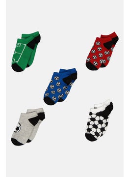 RBX Kids Boy 5 pair Allover Print Socks, Multicolor  - Image 1