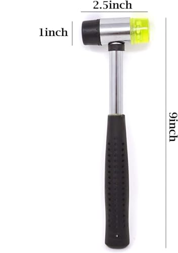 JDYYICZ 25MM Dual Head Nylon Rubber Hammer Jewelers Metal Mallet - Image 3