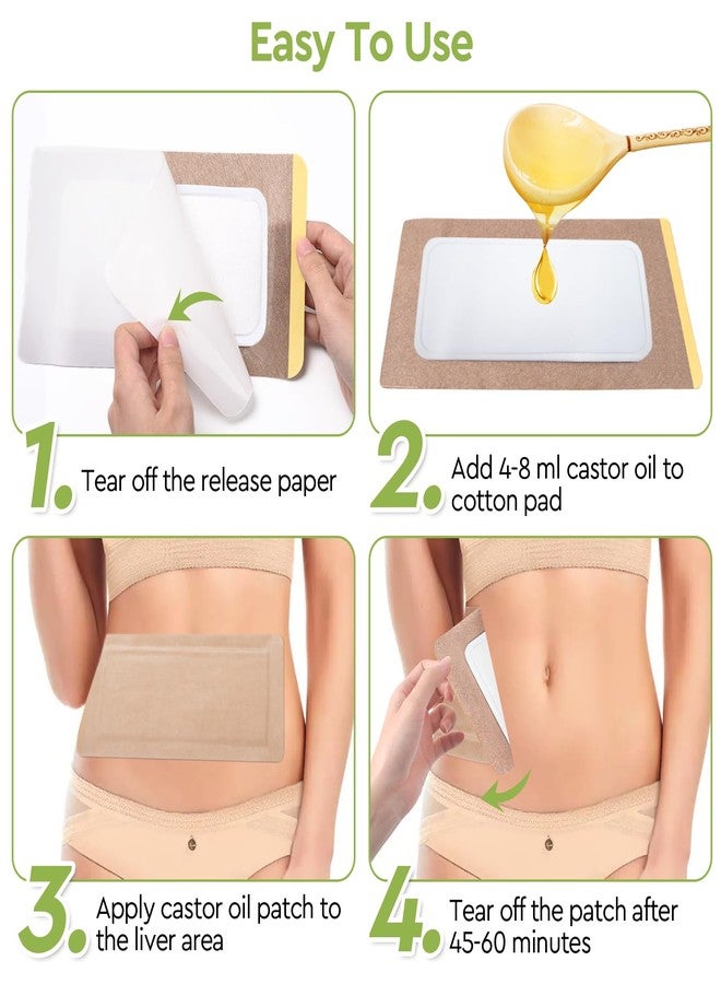 STFOCE 10pcs Castor Oil Pack Wrap, Large Castor Oil Pack Self-Adhesive, 11.8"x6.3", No Leakage, No Wash, Portable (Oil Not Included) - Image 4