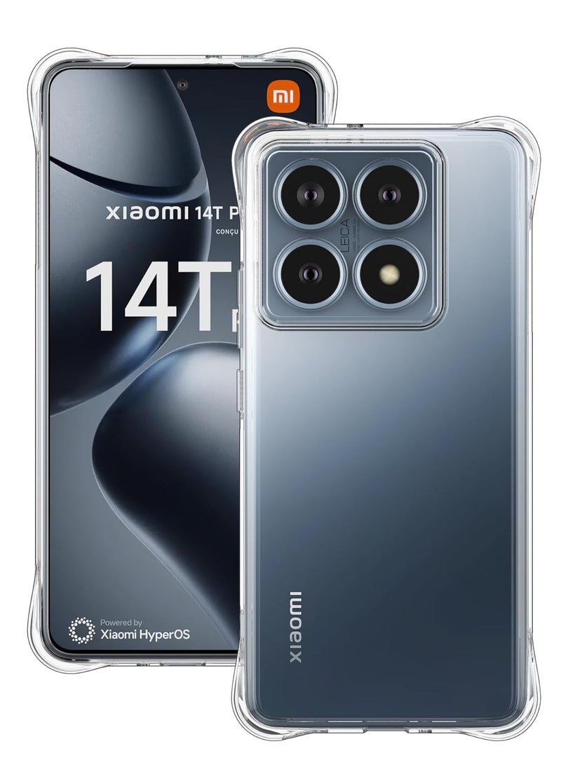 Clear Case Compatible with Xiaomi 14T Pro, Anti-Yellowing, with 4 Corners Shock-Absorption Flexible Clear TPU Rubber Protective Cell Phone Cover - Image 1