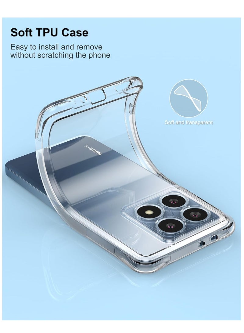 Clear Case Compatible with Xiaomi 14T Pro, Anti-Yellowing, with 4 Corners Shock-Absorption Flexible Clear TPU Rubber Protective Cell Phone Cover - Image 4