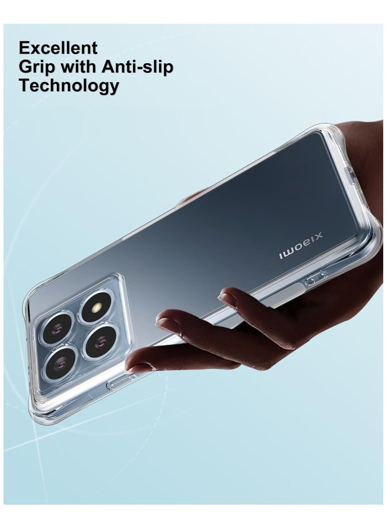 Clear Case Compatible with Xiaomi 14T Pro, Anti-Yellowing, with 4 Corners Shock-Absorption Flexible Clear TPU Rubber Protective Cell Phone Cover - Image 5