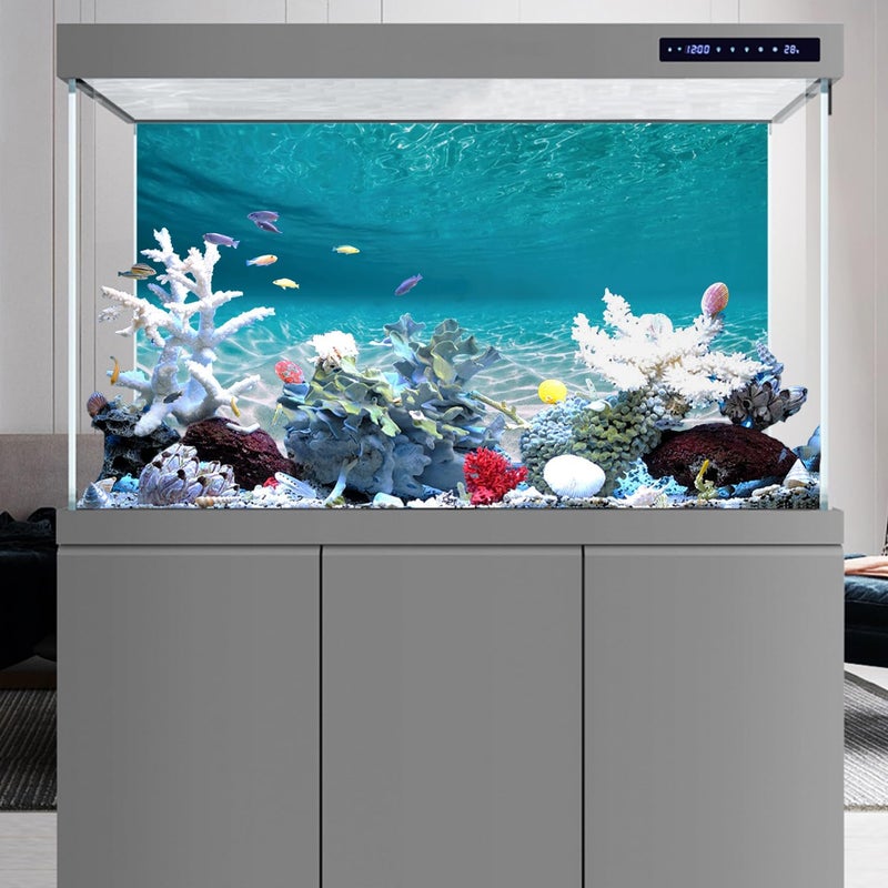 AWERT 48x24 inches Undersea Aquarium Background Pool Ocean Floor Aquarium Background Underwater Fish Tank Background - Image 2