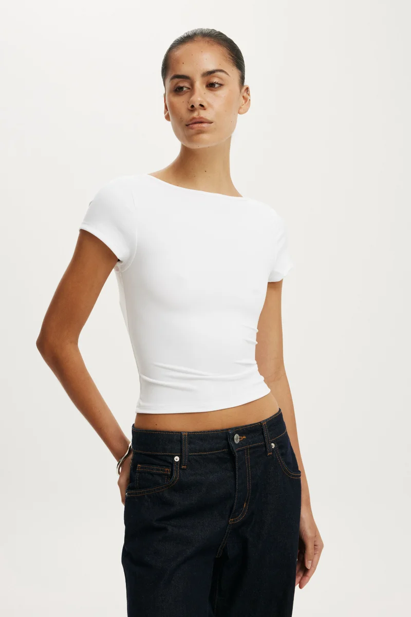 Hold Me Scoop Back Tee