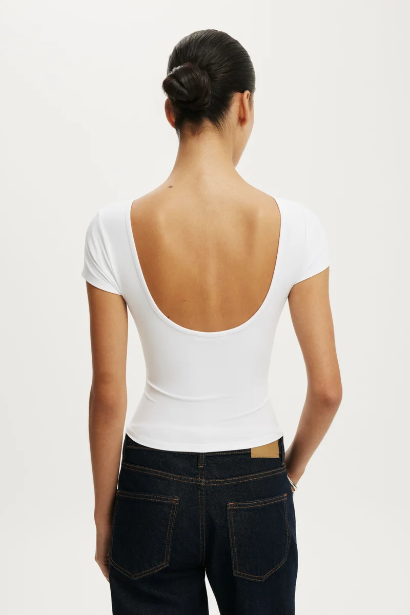 Cotton On Hold Me Scoop Back Tee