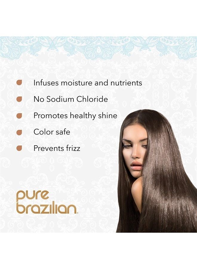 Pure Brazilian Anti Frizz Daily Shampoo With Pump- Salt-Free, Color Safe, With Keratin, Argan Oil, and Acai (1 Liter/33.8 Fl. Ounces)  - Image 3