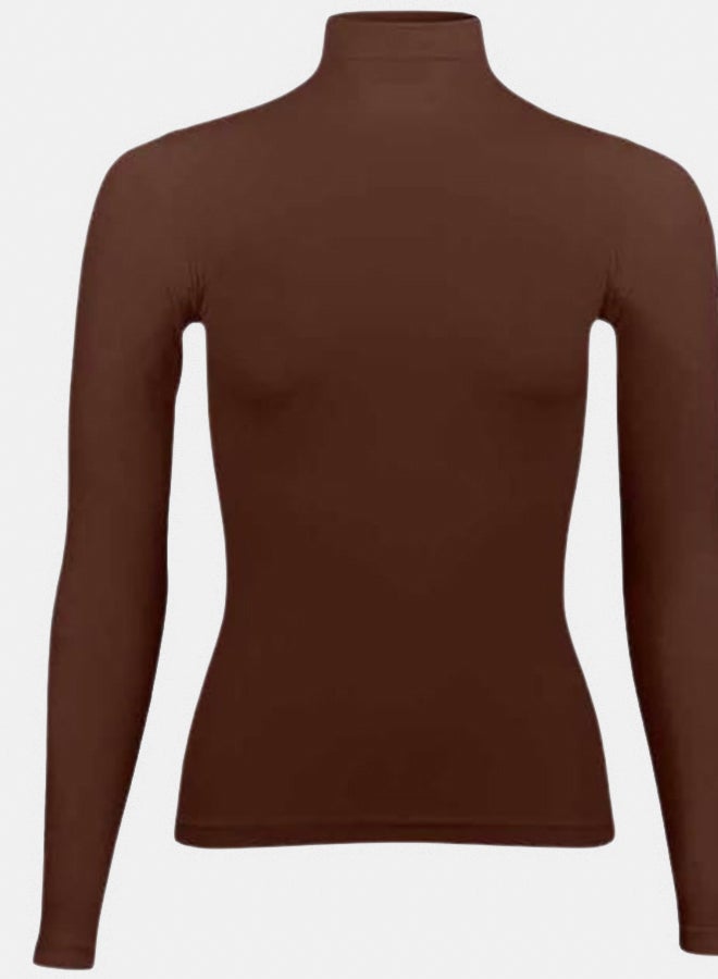 Silvy Lycra Celina High Long Sleeves High Neck Top For Women - Image 1