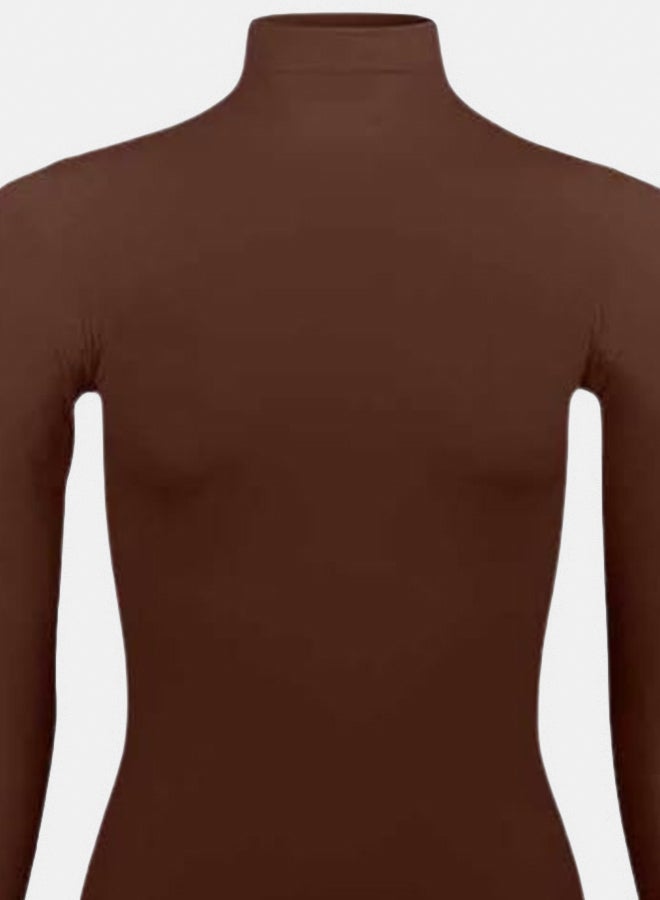 Silvy Lycra Celina High Long Sleeves High Neck Top For Women - Image 2