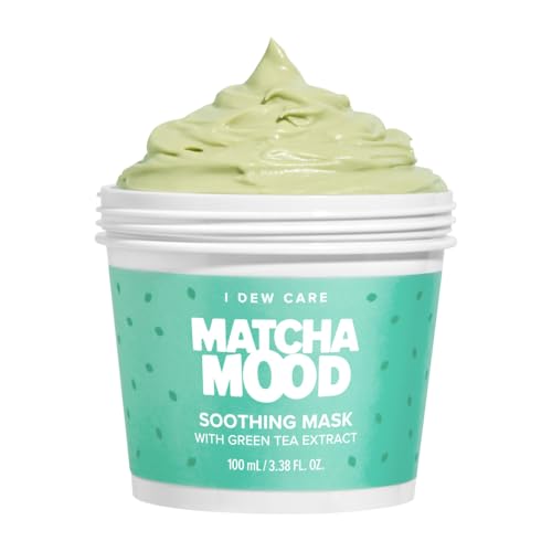 I DEW CARE Wash-Off Mask - Matcha Mood | Korean Facial Soothing Green Tea Skincare for Dry and Sensitized Skin, Korean Face Mask Skin Care for Face, 3.38 Oz - Image 1