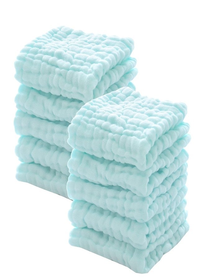 Gopendra Reusable Muslin Face Towels for Babies | Soft Cotton Washcloths & Napkins for Infants & Toddlers | Six Layer Muslin Cloth Extra Soft Hankies (2, Green) - Image 4