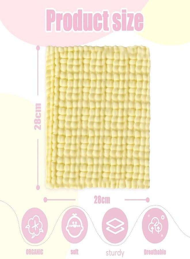 Gopendra Reusable Muslin Face Towels for Babies | Soft Cotton Washcloths & Napkins for Infants & Toddlers | Six Layer Muslin Cloth Extra Soft Hankies (2, Green) - Image 3