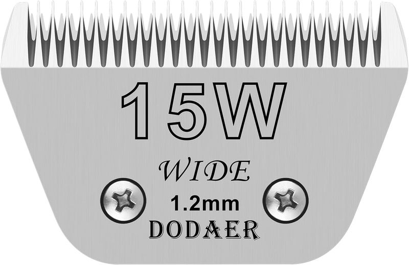 DODAER 15W Detachable Dog Grooming Wide BladesCompatible with AndisOster A5Wahl KM10 Series ClippersCut Length 36412mm - Image 1