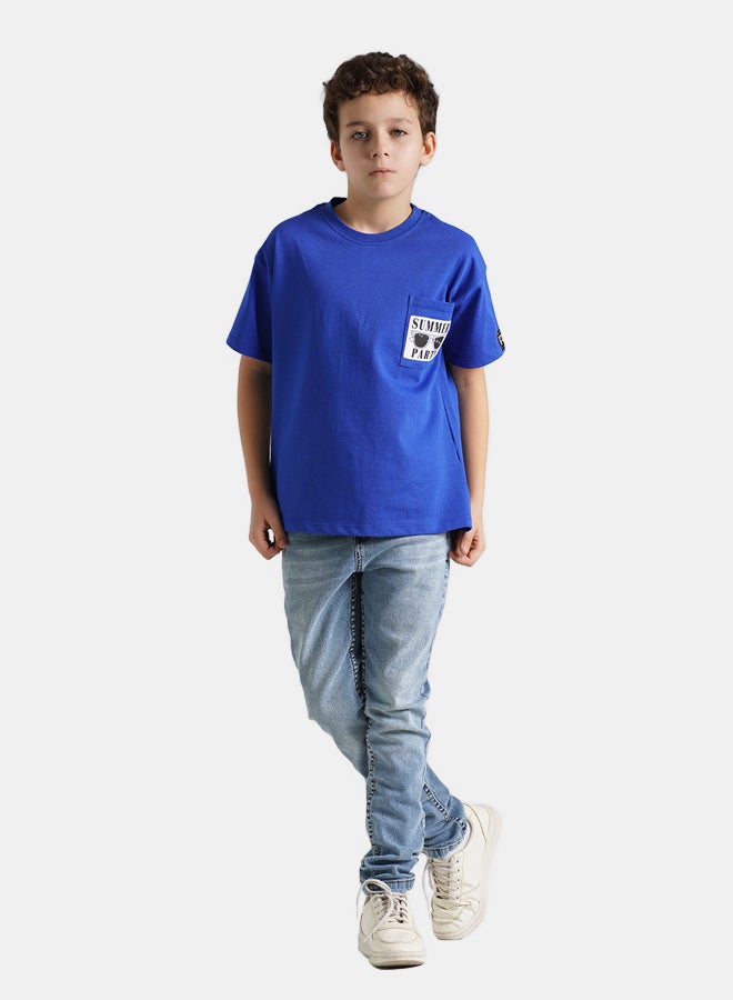 Remint Boys Summer Party T-Shirt Dark Blue - Image 3