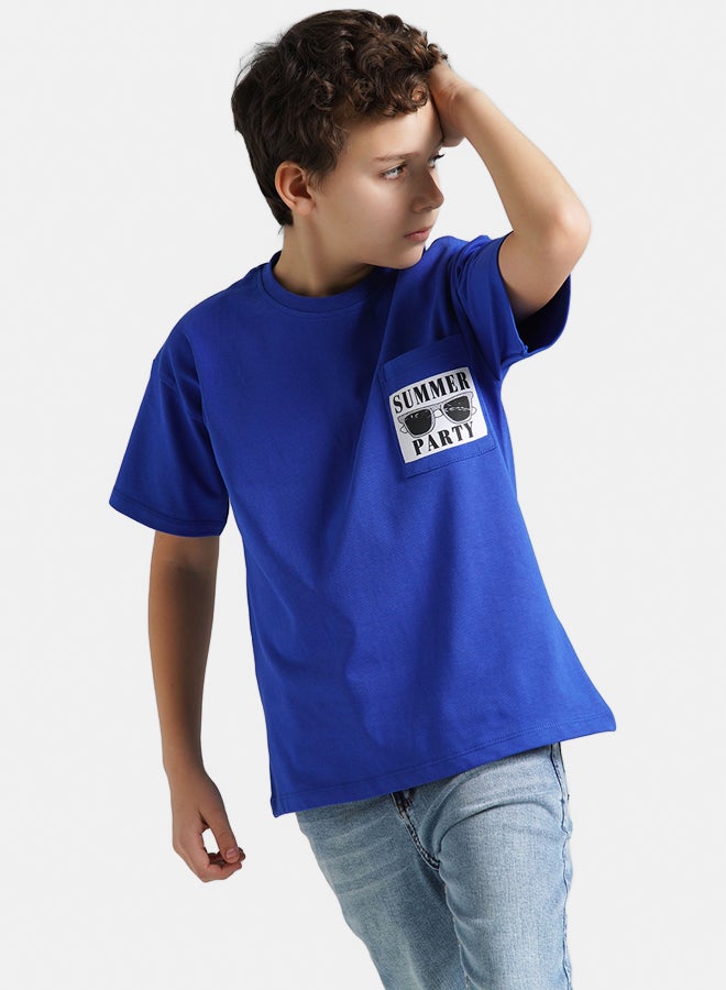 Remint Boys Summer Party T-Shirt Dark Blue - Image 1