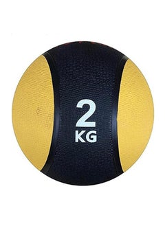 Generic Exercise Ball - Strengthens Muscles, Improves Balance and Flexibility (2KG Yellow & Black)  - Image 1