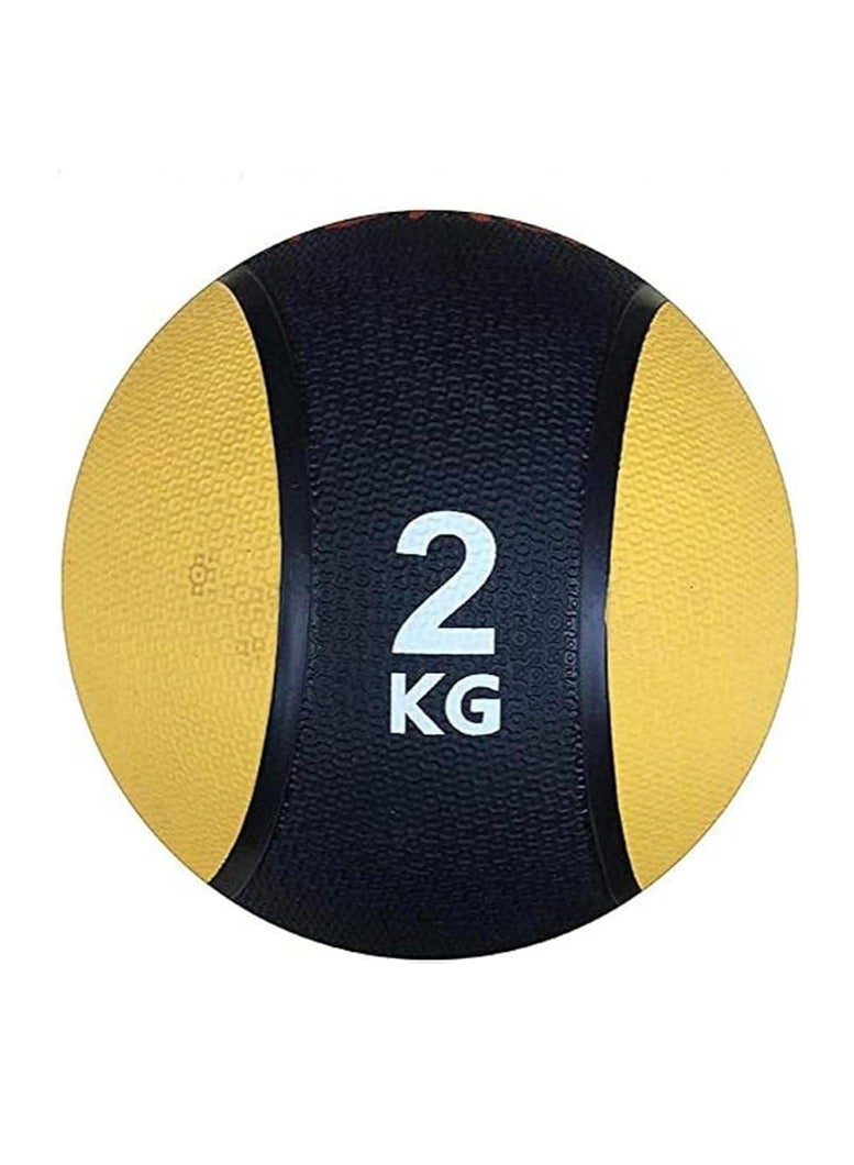 Exercise Ball - Strengthens Muscles, Improves Balance and Flexibility (2KG Yellow & Black) - Image 1