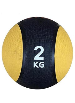 Generic Exercise Ball - Strengthens Muscles, Improves Balance and Flexibility (2KG Yellow & Black)  - Image 3