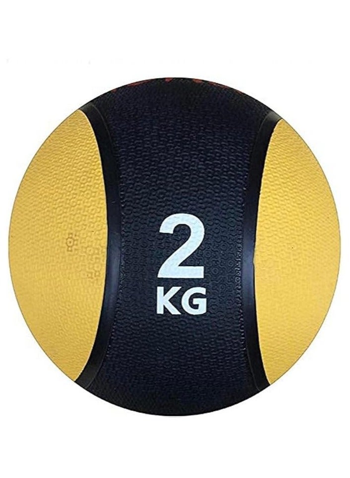 Exercise Ball - Strengthens Muscles, Improves Balance and Flexibility (2KG Yellow & Black) - Image 3