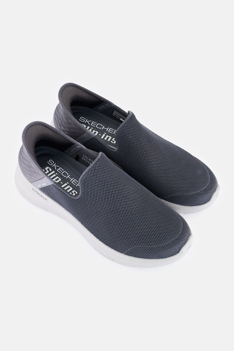 SKECHERS Men Go Walk Flex Slip On Outdoor Shoes, Dark Grey  - Image 2