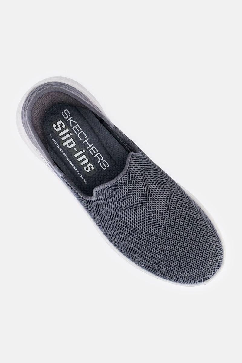 SKECHERS Men Go Walk Flex Slip On Outdoor Shoes, Dark Grey  - Image 3