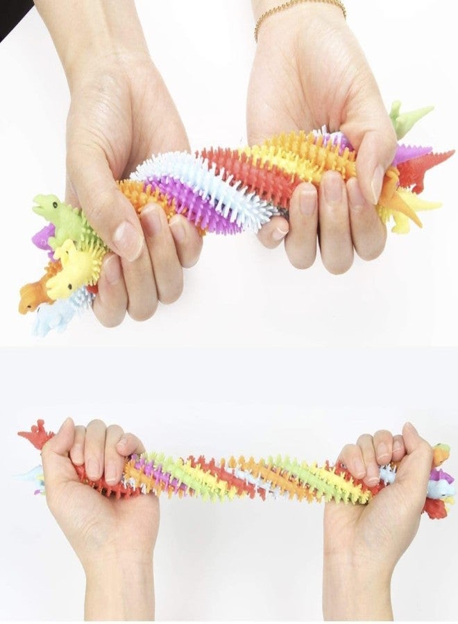 AGC Stretchy String Toy Cum Fancy Bracelet for Kids | Stress Relief & Anti-Anxiety Noodle Fidget | Safe Soft Stretchable Sensory Toy for Boys & Girls (Pack of 1, Color as per Availability) (Dinosaur) - Image 2