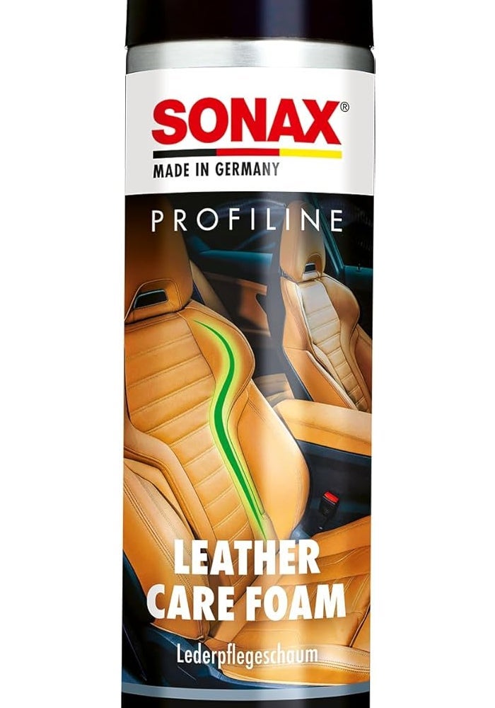 SONAX PROFILINE Leather Care Foam (400 ml) - Silicone-free Cleaning and Care Foam for Smooth Leather