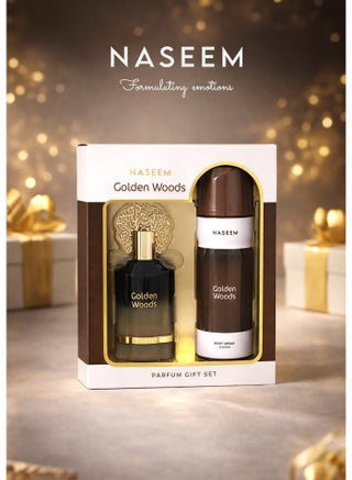 طقم هدايا غولدن وودز 2 قطعة - عطر أو دو بارفان 55 مل ورذاذ جسم معطر 200 مل للرجال والنساء - view 4