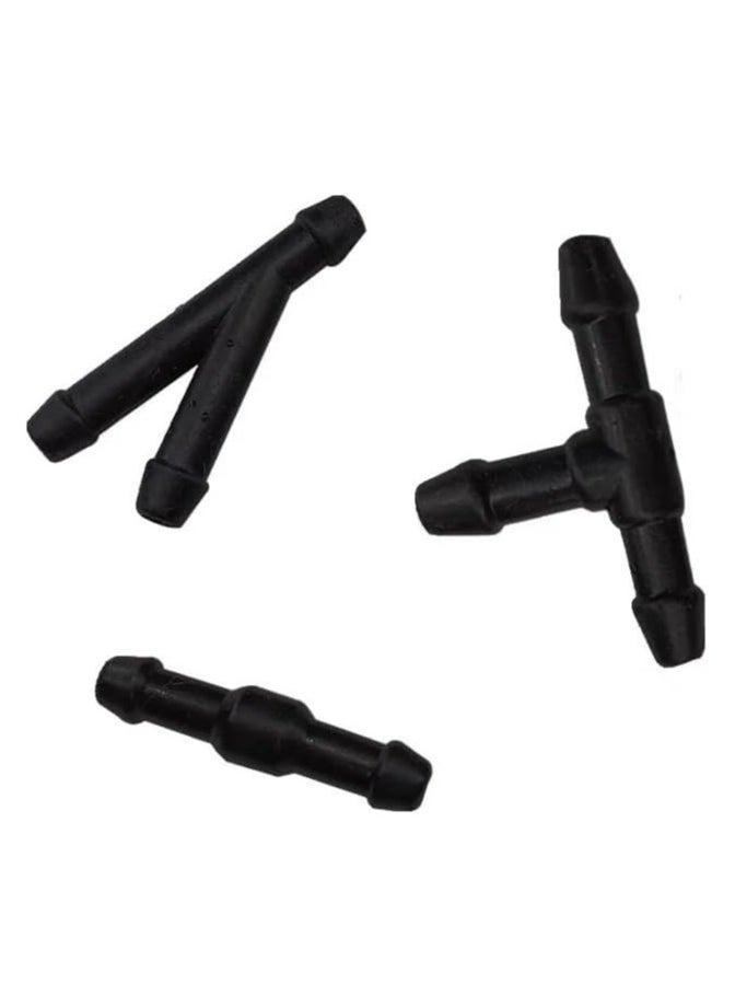 SOLDOUT - 18 PCS Car Wiper Spray Pipe Joint T Y I Shaped Windshield Washer Nozzle Cleaning Water Hose Tube Accessories (Pack of 18) - Image 1