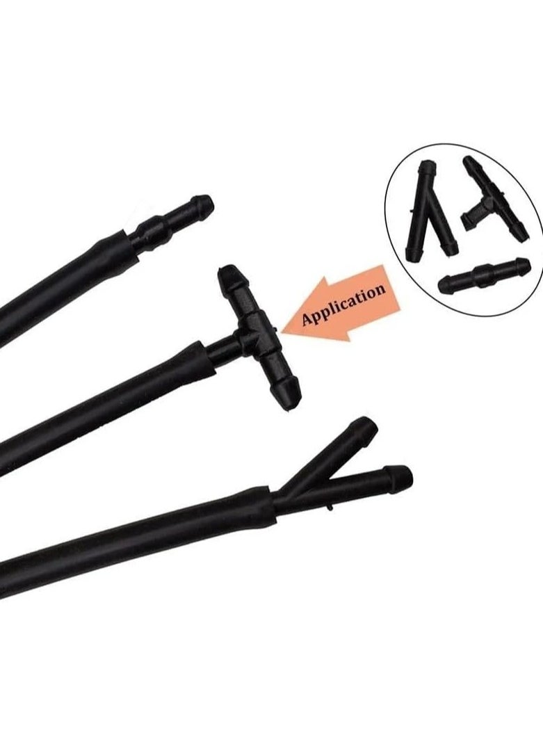 SOLDOUT - 18 PCS Car Wiper Spray Pipe Joint T Y I Shaped Windshield Washer Nozzle Cleaning Water Hose Tube Accessories (Pack of 18) - Image 1