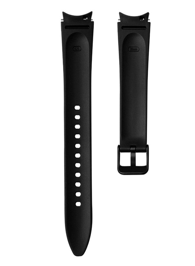 Abanen Watch Band for Samsung Galaxy Watch 5 40mm/44mm, Galaxy Watch 6 40mm/44mm, Soft Genuine Leather Hybrid Silicone Sweatproof Wristband Strap for Galaxy Watch 4 40mm/44mm (Black) - Image 2