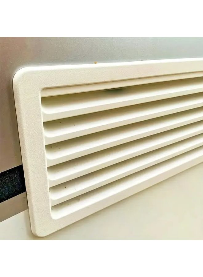 White Fridge Vent Grille Lid 483mm x 186mm RV Replacement with Vertical Ridges Enhanced Airflow - Image 2