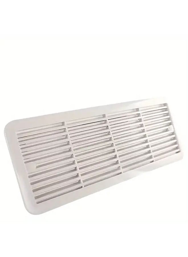 White Fridge Vent Grille Lid 483mm x 186mm RV Replacement with Vertical Ridges Enhanced Airflow - Image 5